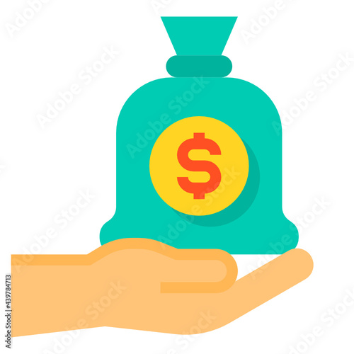 Money Bag flat icon