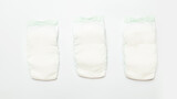 Baby disposable diapers , top view. baby products and accessories for baby hygiene