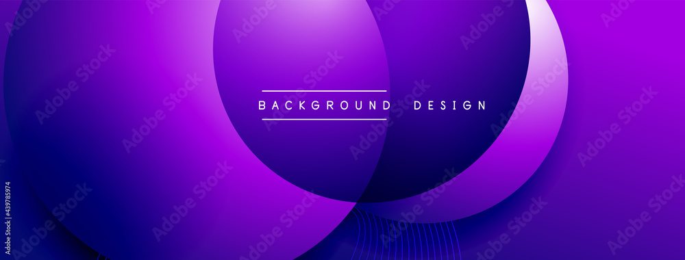 Gradient circles with shadows. Vector techno abstract background. Modern overlapping forms wallpaper background, design template Gradient circles with shadows. Vector techno abstract background. Modern overlapping forms wallpaper background, design template