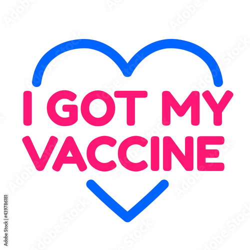 I Got My Covid-19 Vaccine - Amazing vector icon of "I Got My Vaccine" suitable for medical, website, apps, icon, sign, sticker, and illustration in general - Vector Icon
