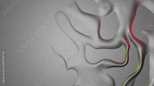 Relief gray metal surface with copy space. 3D rendering background.