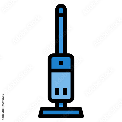 Vacuum Cleaner filled outline icon