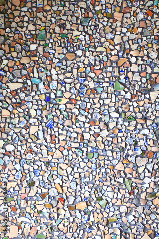 background with mosaic of colored stones