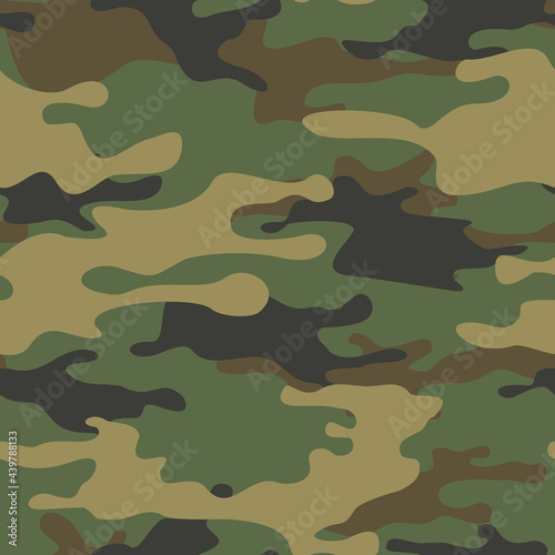 Camouflage seamless pattern. Abstract camo. Print on fabric on textiles. Vector illustration