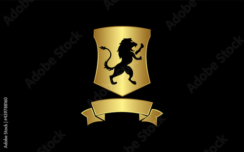 Lion Brand Luxury gold Logo Great for any related Company theme