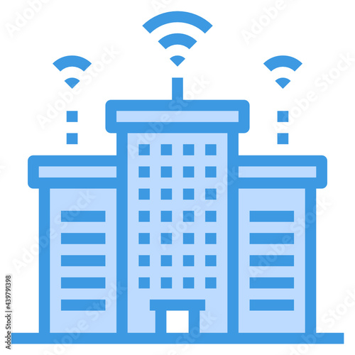 Metropolitan blue outline icon
