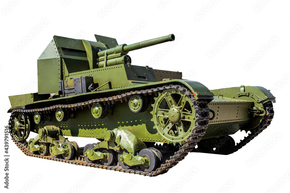 Self-propelled tracked artillery unit 1934 release Stock Photo | Adobe ...