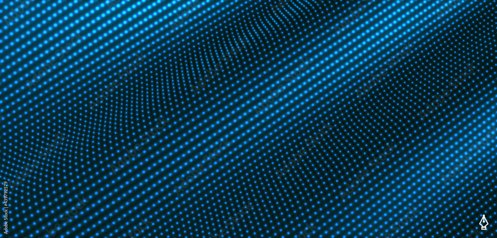 Abstract science or technology background. Graphic design. Network illustration with particle. 3D grid surface. Abstract science or technology background. Graphic design. Network illustration with particle. 3D grid surface.