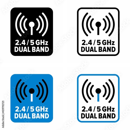 2.4 and 5.0 GHz Wi-Fi information sign photo