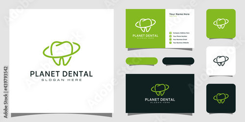 Modern logo of a dental clinic and business card design
