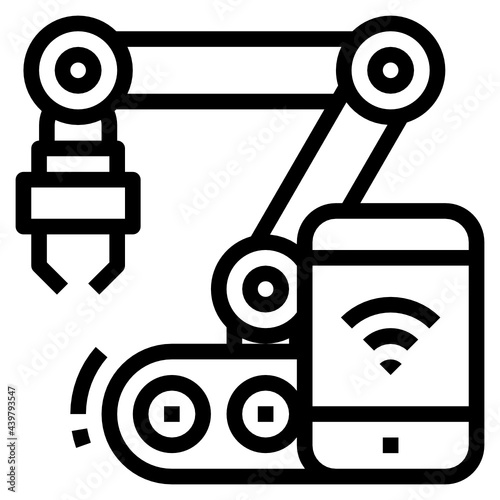 Manufacturing outline icon