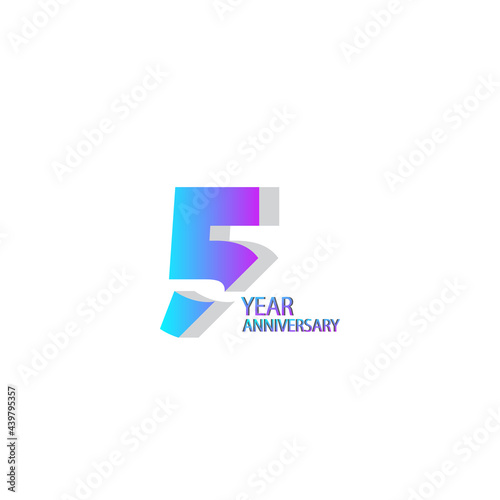 Free Download 5 Year Anniversary Celebration Vector Template Design Illustration - GFXLoad