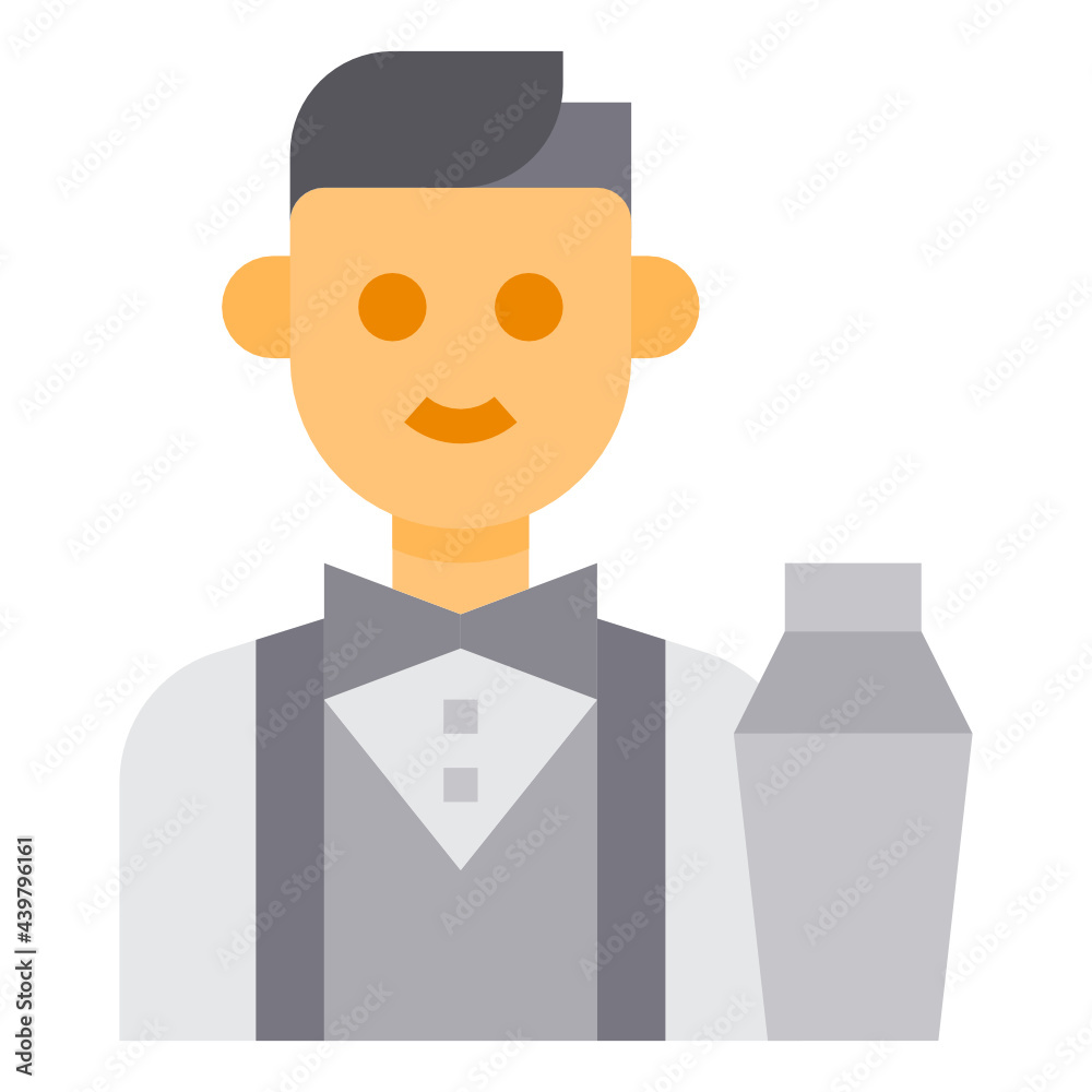 Bartender flat icon