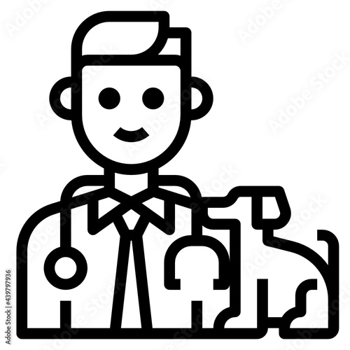 Veterinarian outline icon