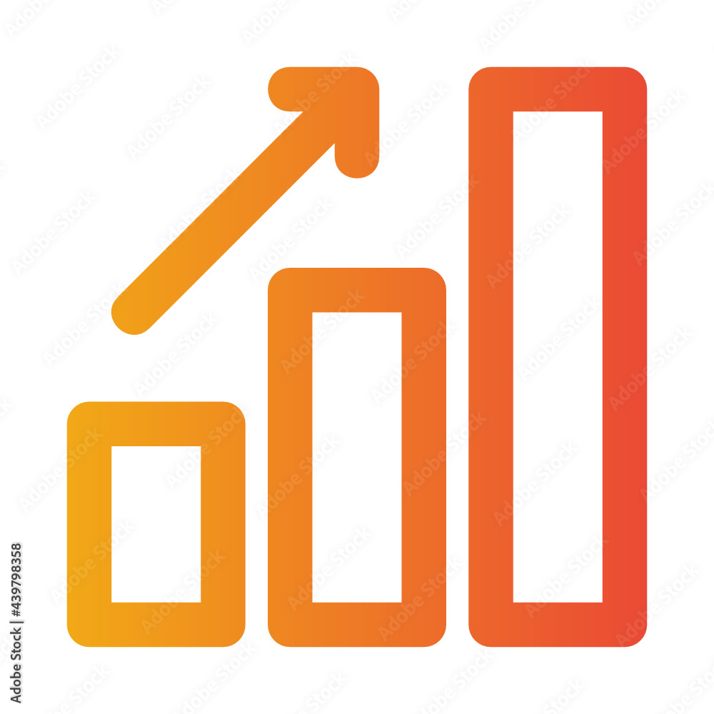 chart gradient icon chart gradient icon
