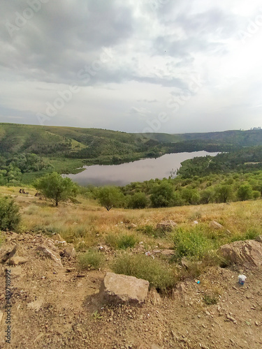 view of the lake with all the trees