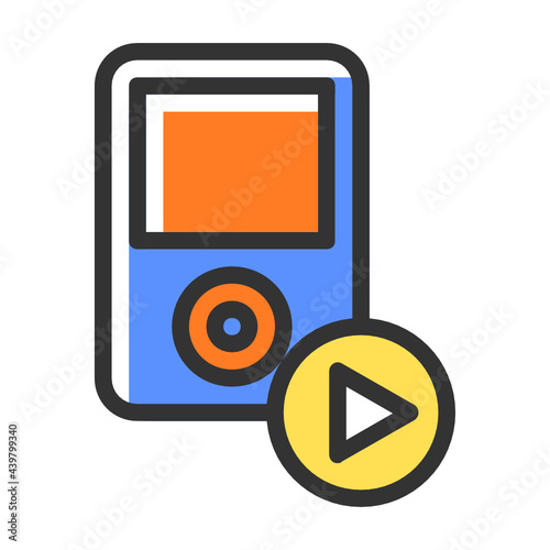 MP4 Player filled outline i...