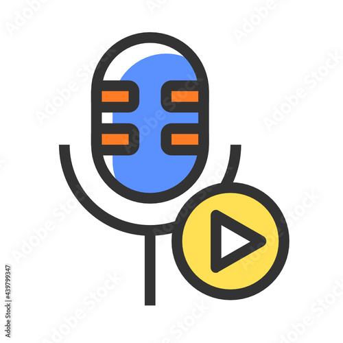 Microphone filled outline i...