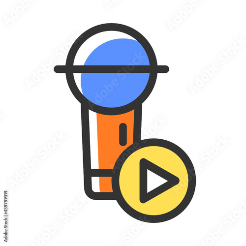 Microphone filled outline i...