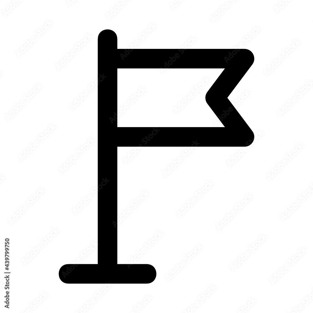 Fototapeta premium flag line icon