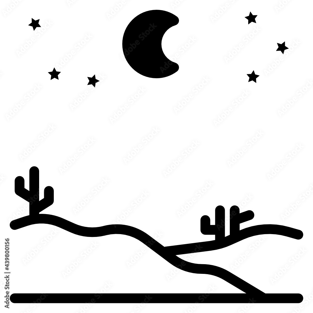 Fototapeta premium Desert Night Time