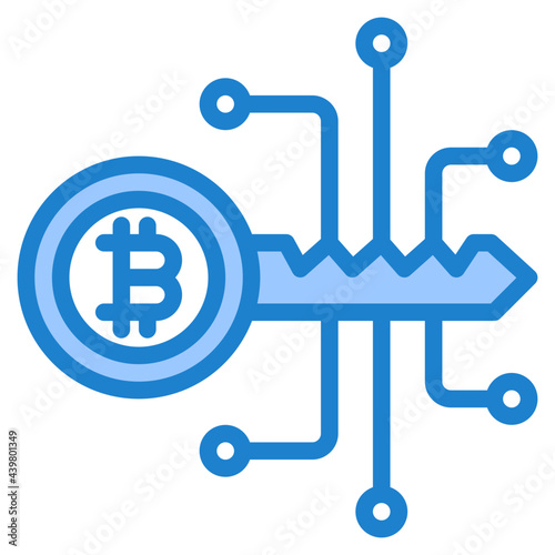 bitcoin blue style icon