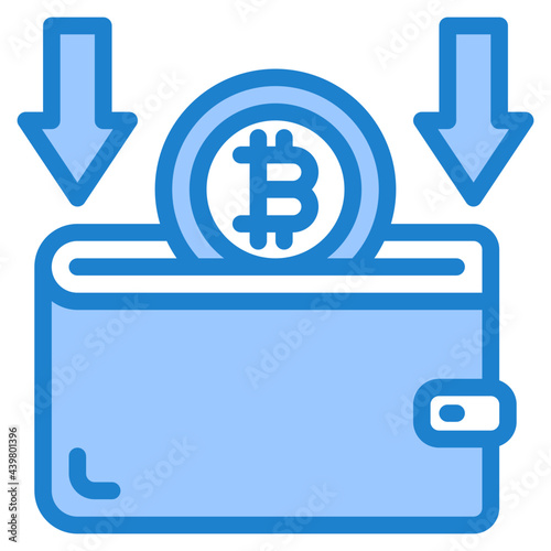 bitcoin blue style icon