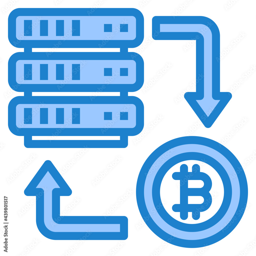 bitcoin blue style icon bitcoin blue style icon