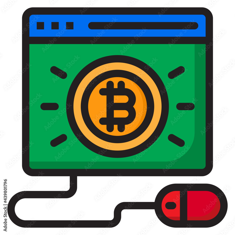 bitcoin color line style icon