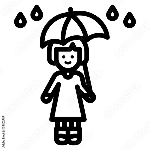 A woman with Umbrella