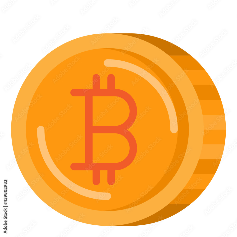 bitcoin flat style icon bitcoin flat style icon