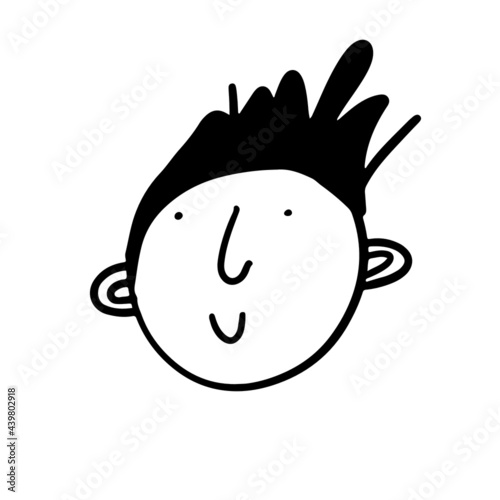 Funny face illustration for your design