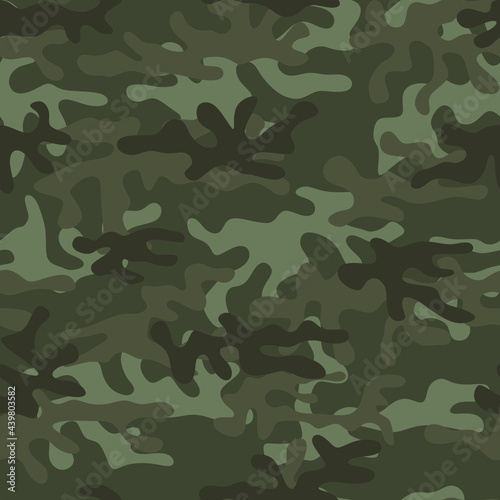 Military seamless camouflage pattern. Protective clothing. Factory fabric for printing. Vector.