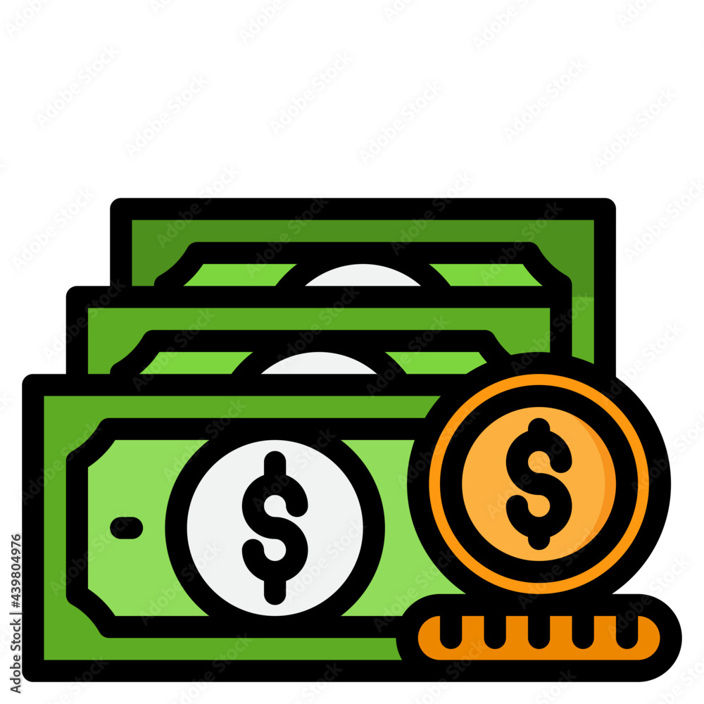 finance color line style icon finance color line style icon