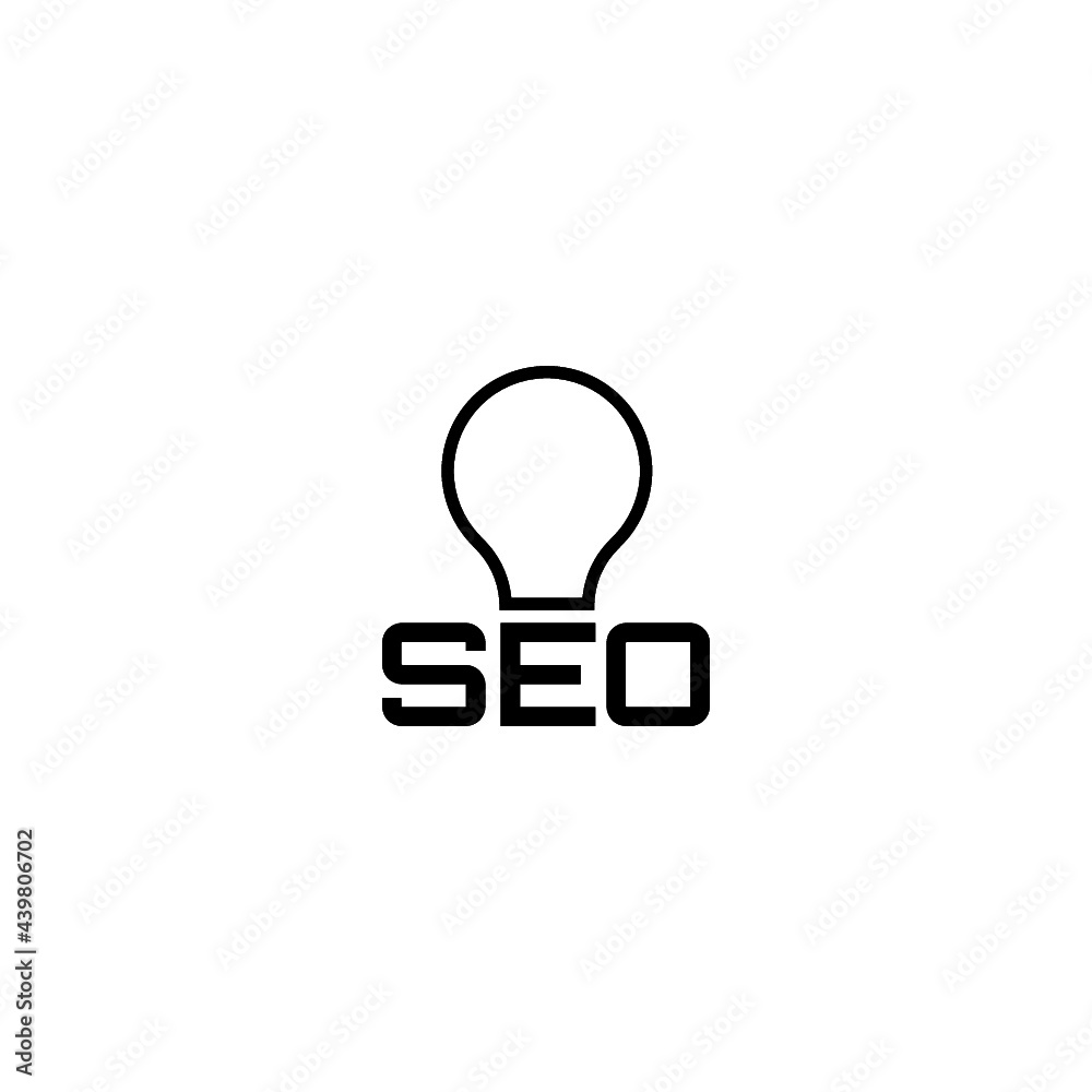 SEO idea icon isolated on white background SEO idea icon isolated on white background