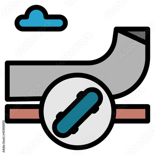 Skating area sign icon