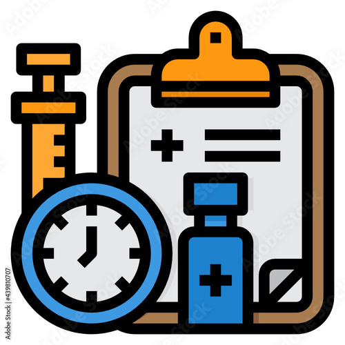 Vaccine filled outline icon