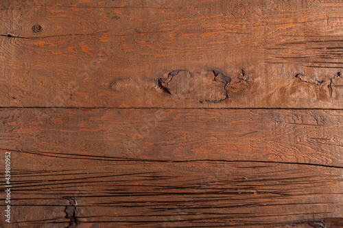Rustic wooden background suitable for various types of photos in vintage style. Retro style, background of patinated boards.
