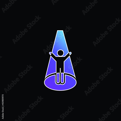 Abducted Man blue gradient vector icon