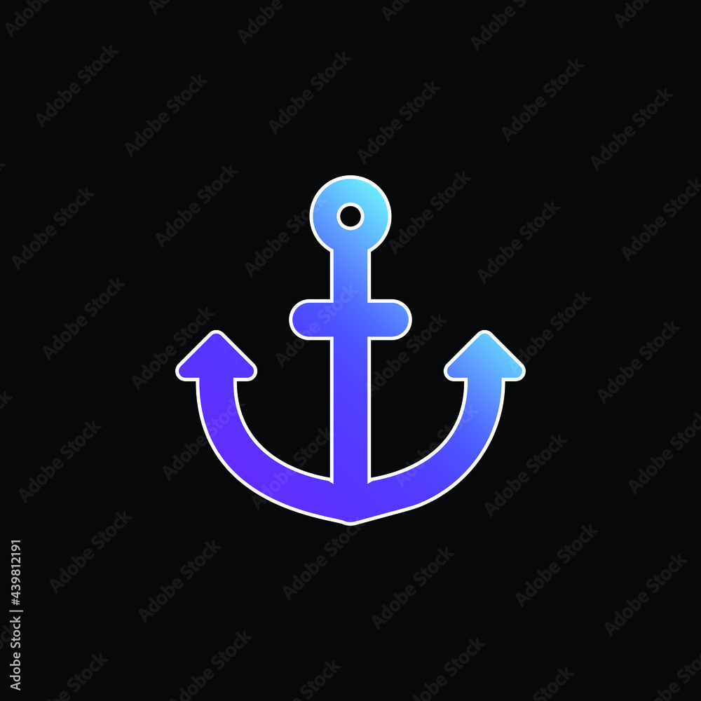 Anchor blue gradient vector icon Anchor blue gradient vector icon