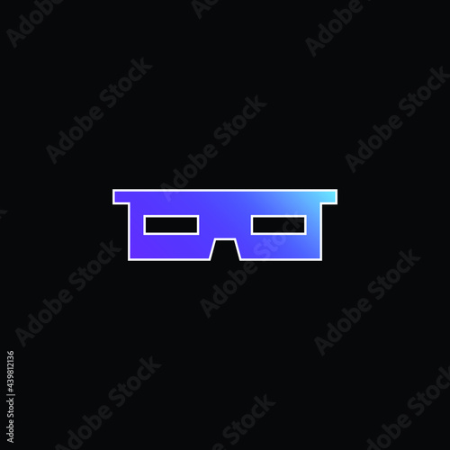3d Glasses blue gradient vector icon