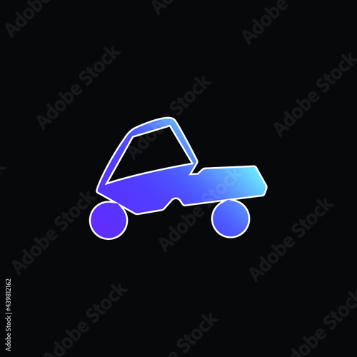 Adventure Sport On A Car blue gradient vector icon