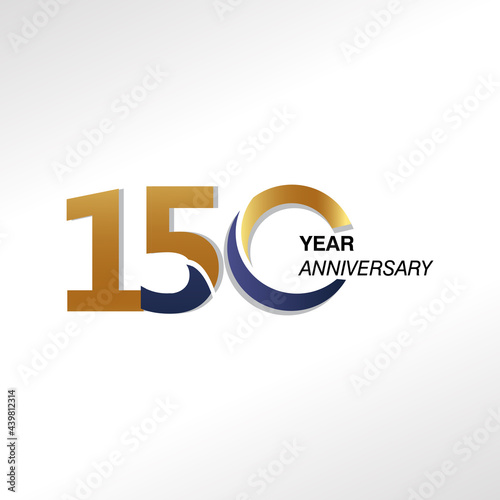 150 Year Anniversary Logo Vector Template Design Illustration
