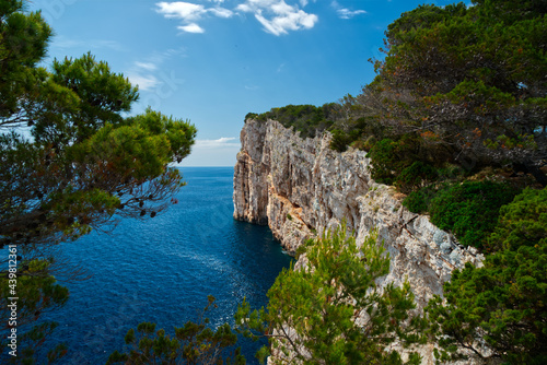 Kornati Islands cliff national park archipelago view  landscape of Dalmatia  Croatia in Europe