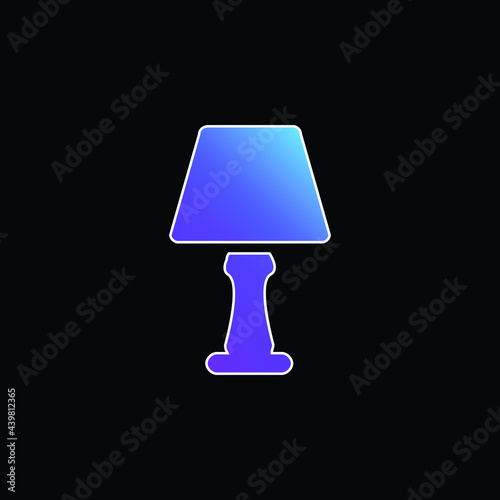 Bedside Lamp blue gradient vector icon