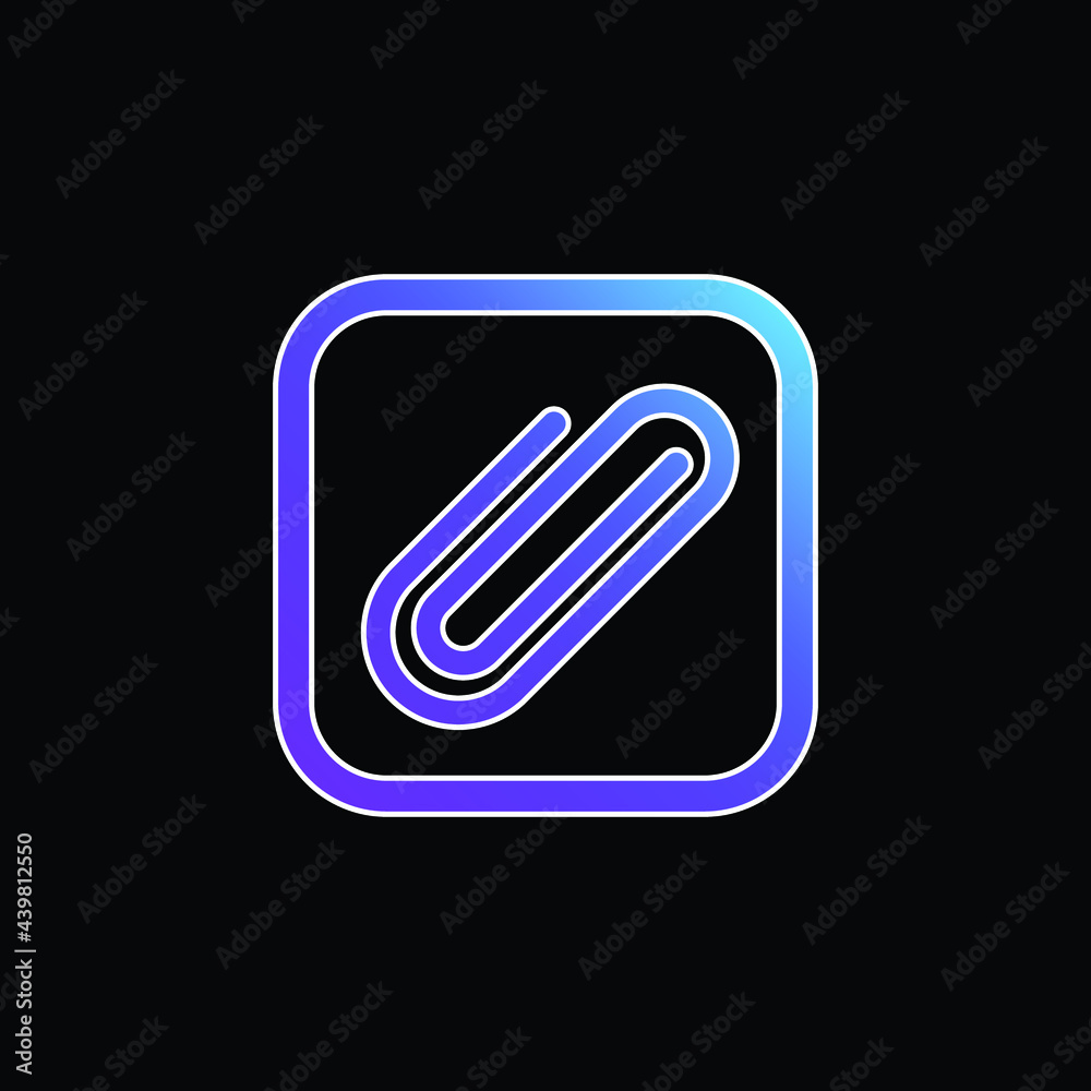 Attach Button blue gradient vector icon Attach Button blue gradient vector icon