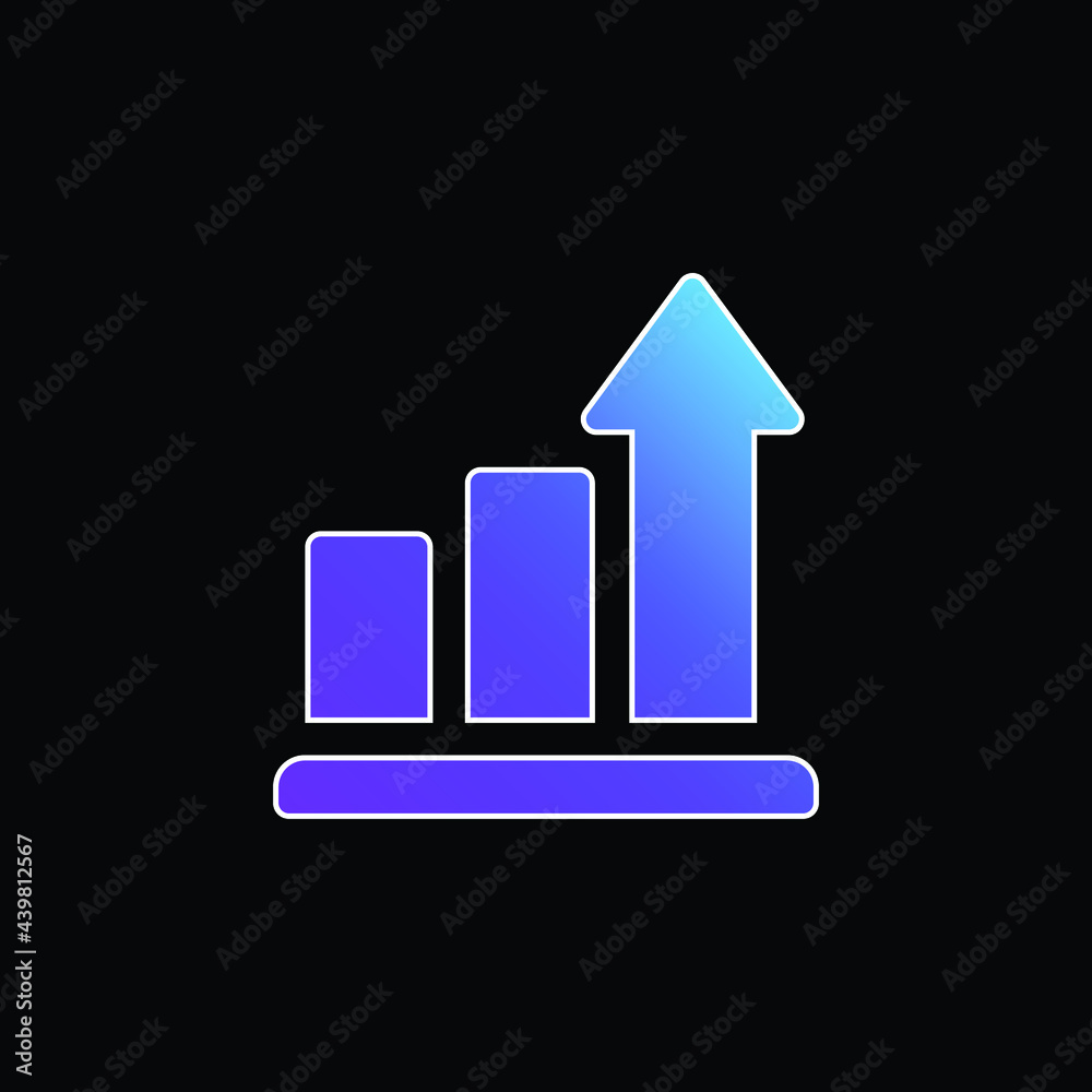 Bar Chart blue gradient vector icon Bar Chart blue gradient vector icon