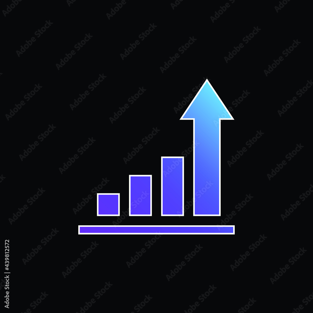 Analytics blue gradient vector icon Analytics blue gradient vector icon