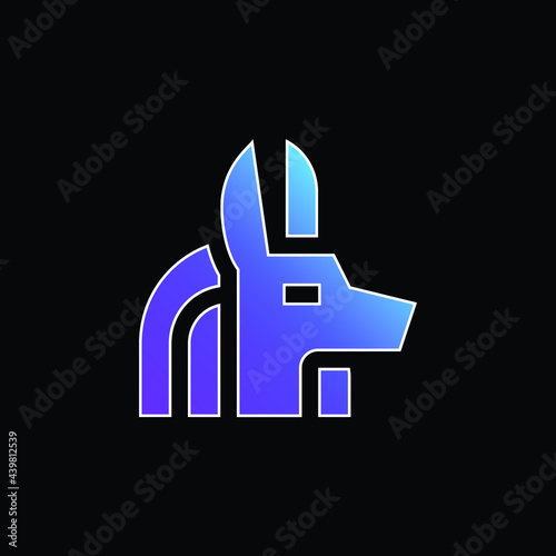 Anubis blue gradient vector icon