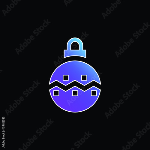 Bauble blue gradient vector icon